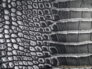 Handpainted Matt Alligator Leather (detail)